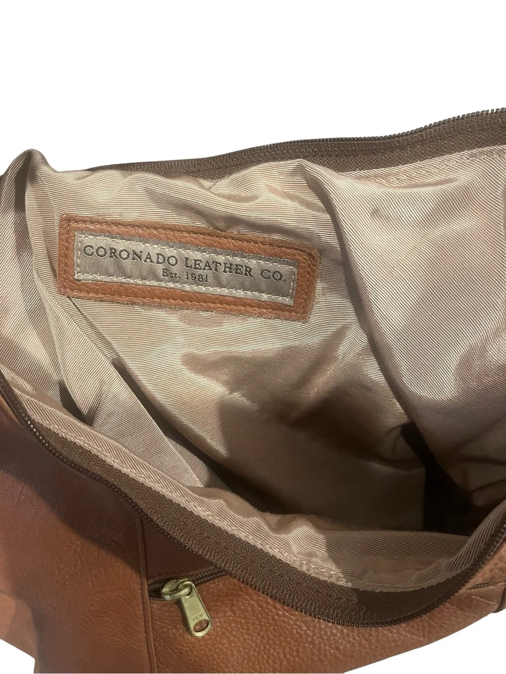 Coronado Leather Hobo Style Carry Concealed CCW Purse Handbag Shoulder Bag Brown